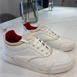 Christian Louboutin Aurelian white calfskin sneakers US13 UK12 EU46